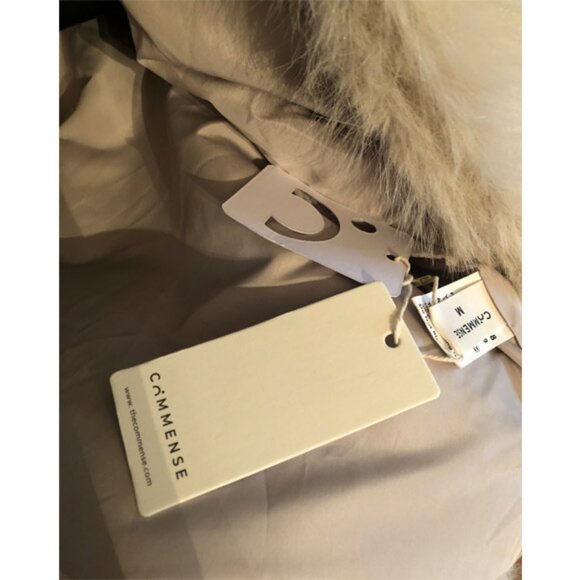 Commense Shift Boxy Oversized Collared Faux Fur Coat sz M Pockets Mid-Length - Picture 7 of 9